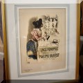 A14. Linge Monople lithographic poster by Auguste Roedel. Frame: 22" x 18.5" 